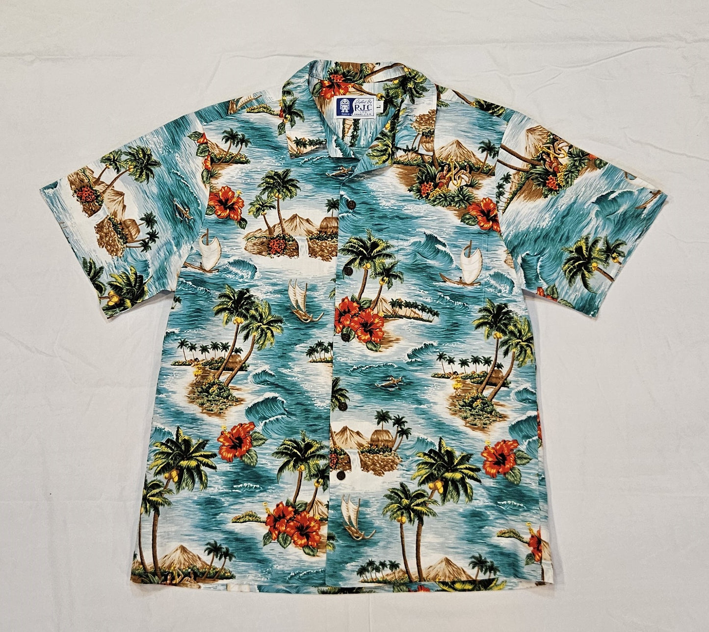 MADE IN HAWAII "RJC Ltd." Aloha Shirt (L)