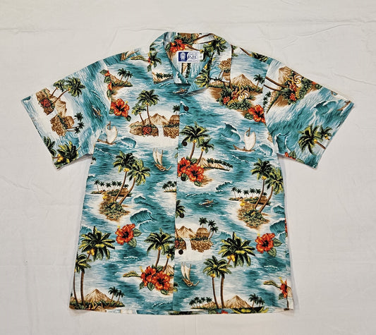 MADE IN HAWAII "RJC Ltd." Aloha Shirt (L)