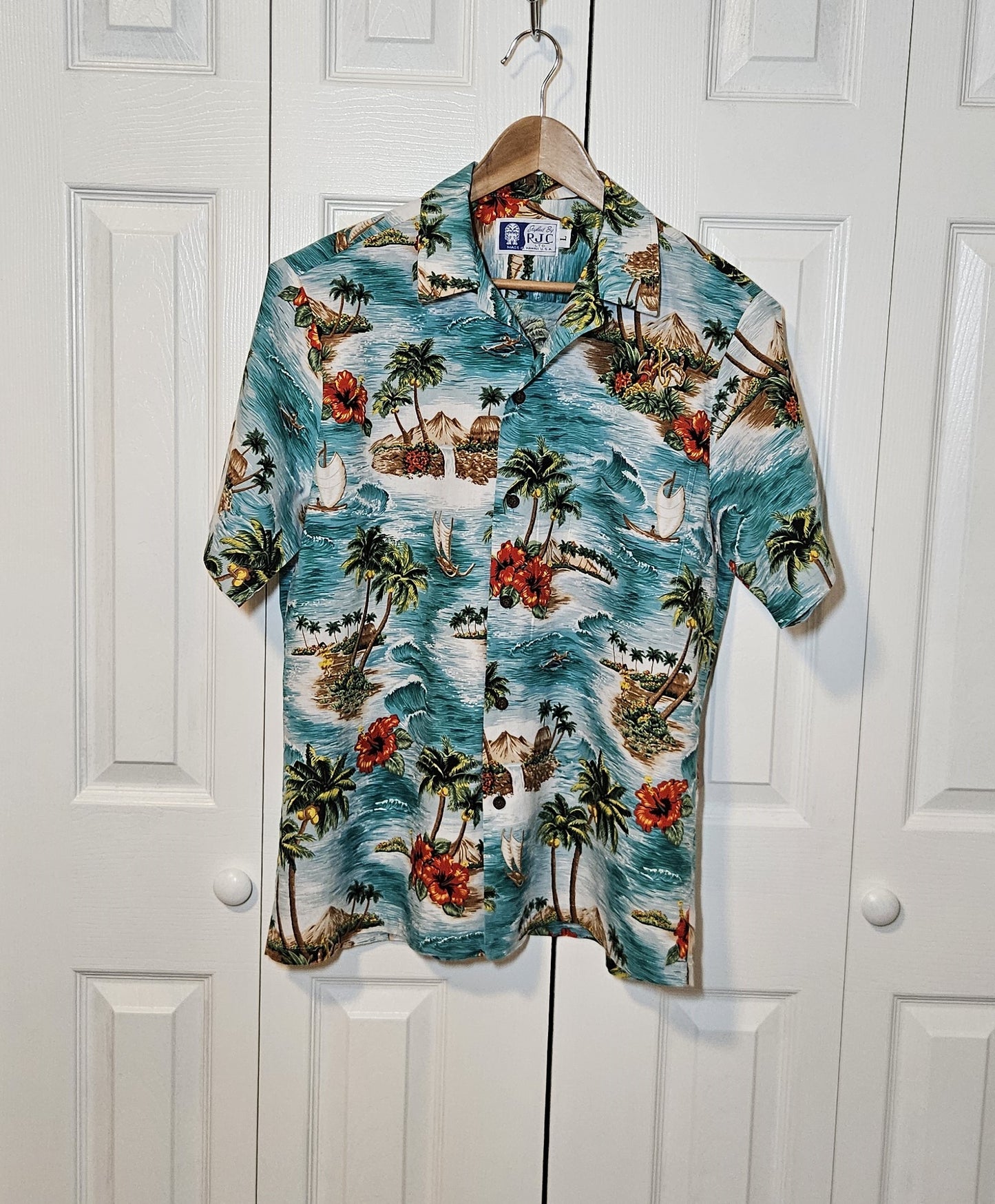 MADE IN HAWAII "RJC Ltd." Aloha Shirt (L)