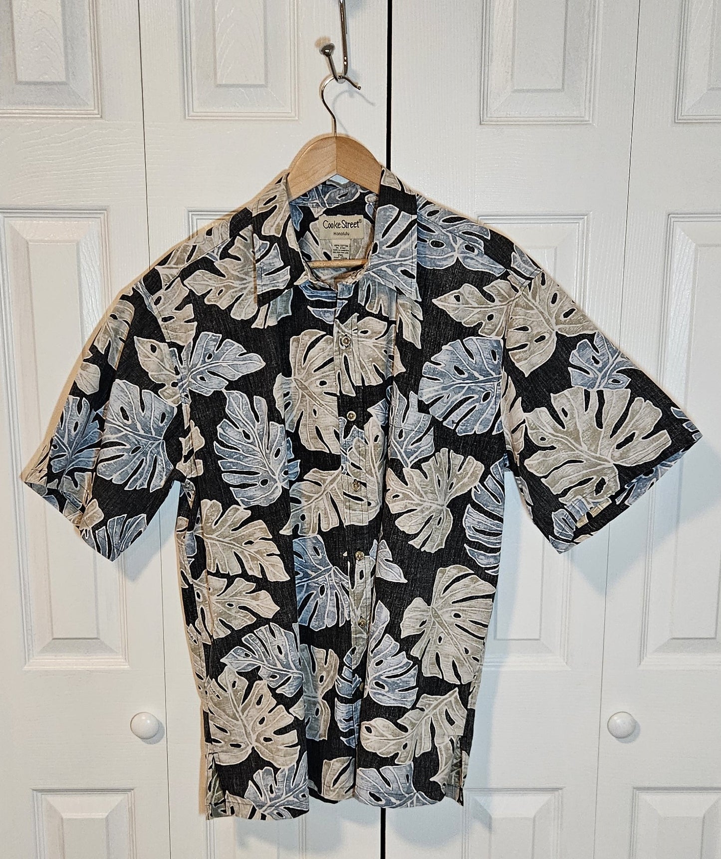 Black "Cooke St." Aloha Shirt (2XL)