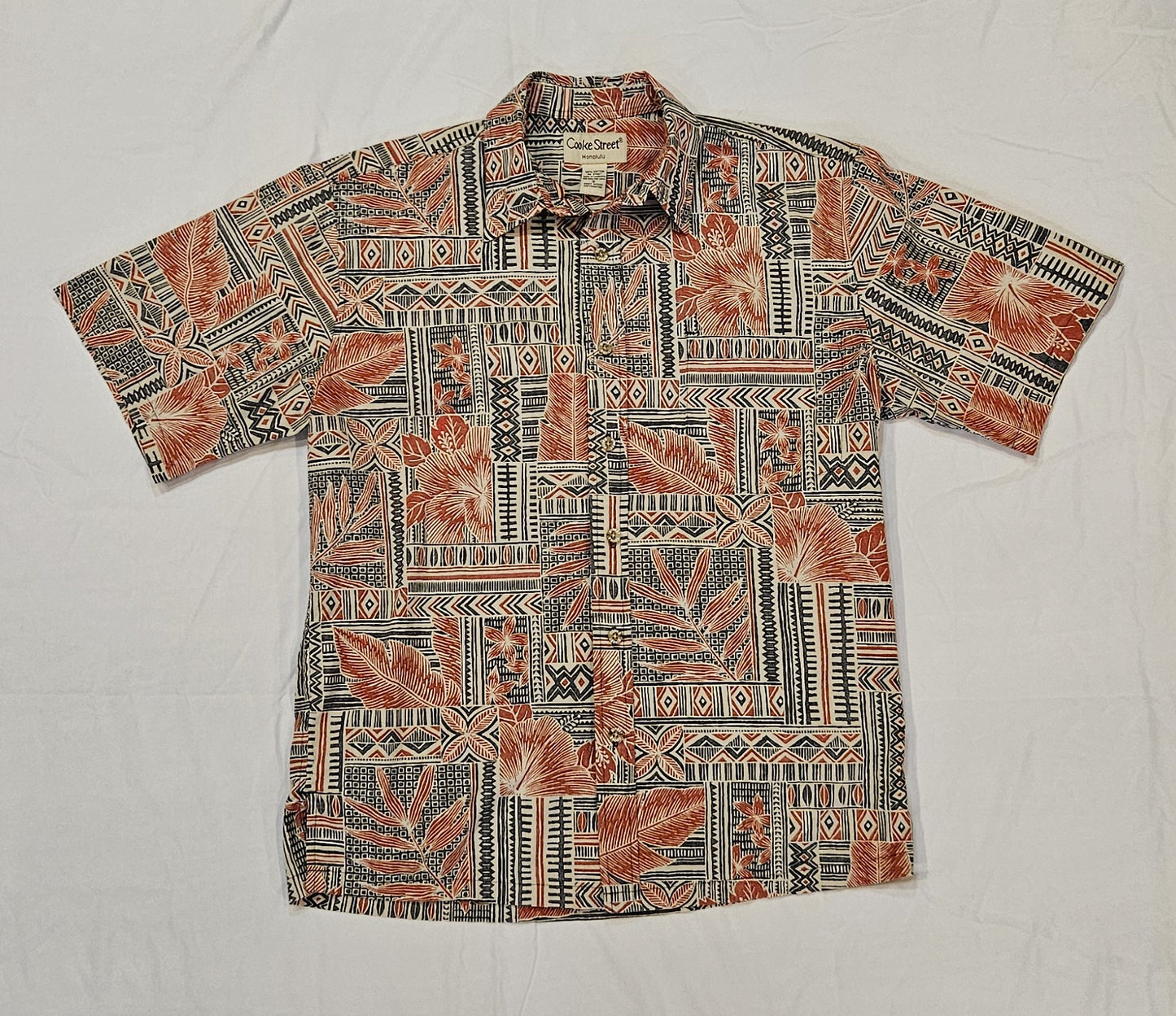 Red "Cooke St." Aloha Shirt (S)
