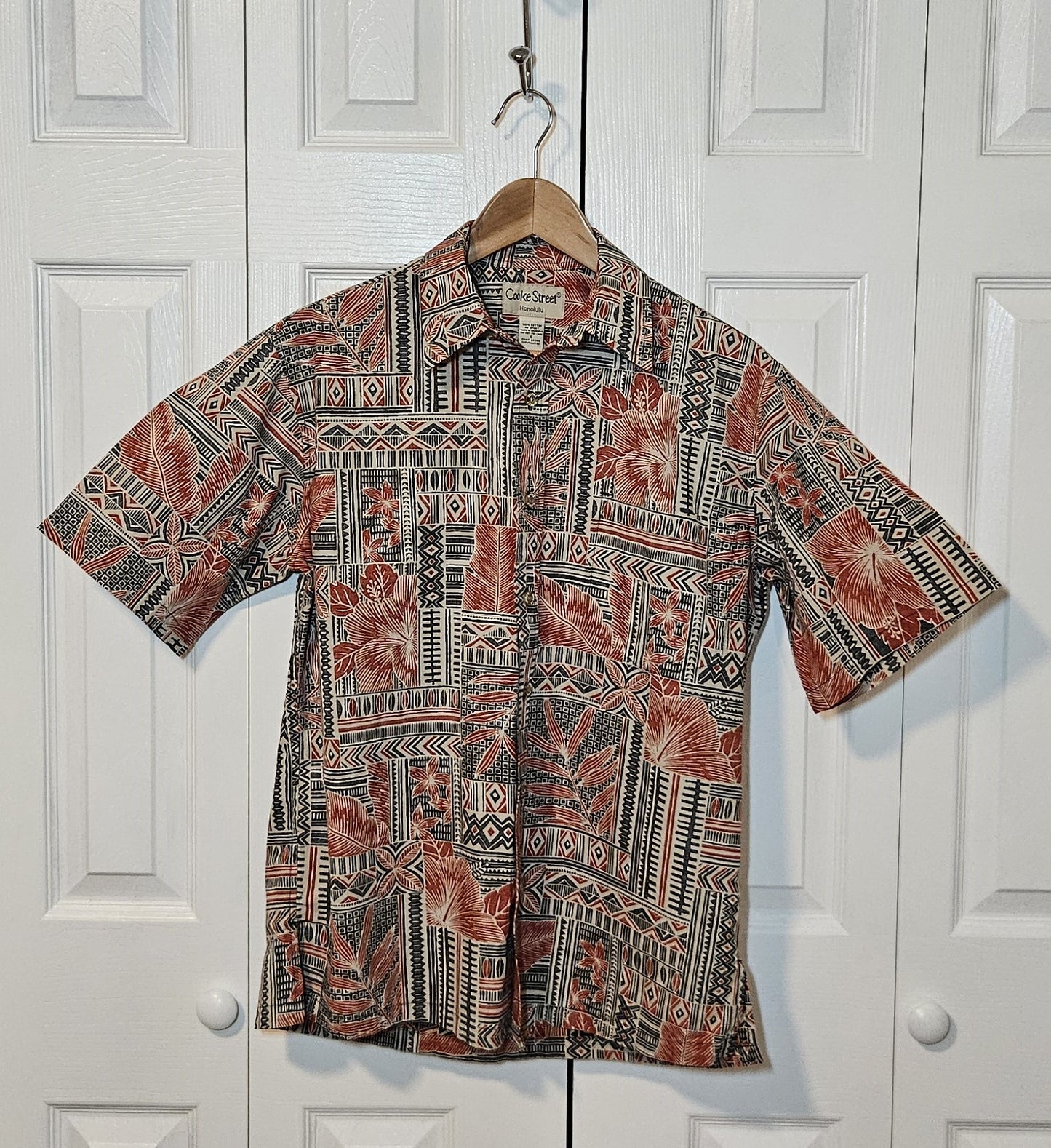 Red "Cooke St." Aloha Shirt (S)