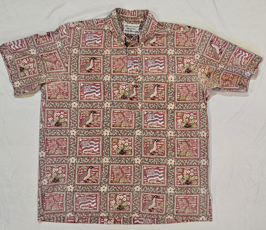 Red "Reyn Spooner" Hawaii Statehood Aloha Shirt (M/L)