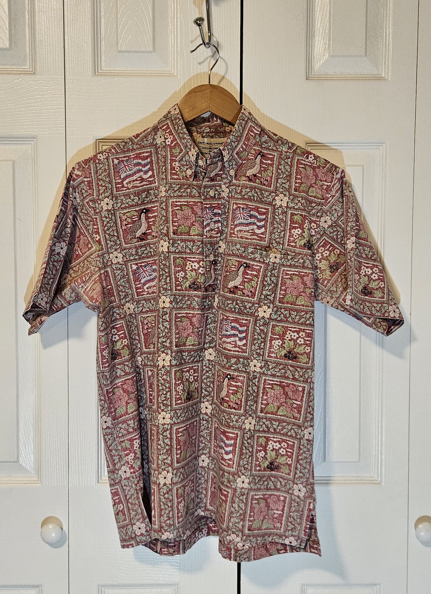 Red "Reyn Spooner" Hawaii Statehood Aloha Shirt (M/L)